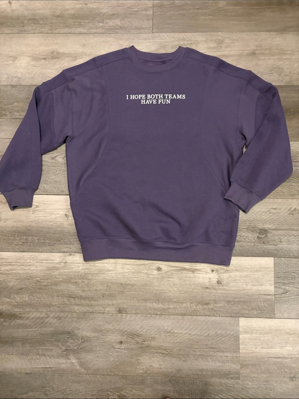 Women/Teen Purple Crewneck Sweatshirt w/ Funny Slogan - Cute, Cozy, Funny! NWT